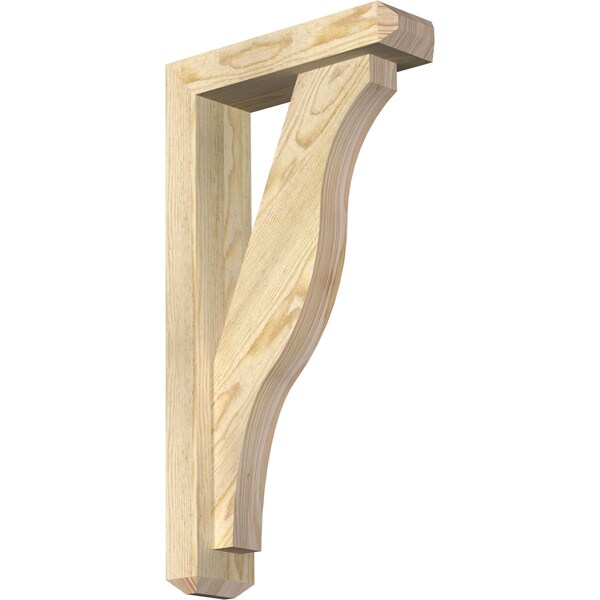 Ekena Millwork Funston Craftsman Rough Sawn Bracket w/ Offset Brace, Douglas Fir, 4"W x 14"D x 26"H BKT0402X14X26FST04RDF - main